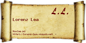 Lorenz Lea névjegykártya
